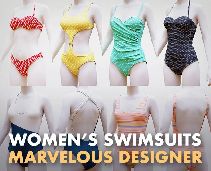 Women’s Swimsuits, Bikinis in Marvelous Designer 7