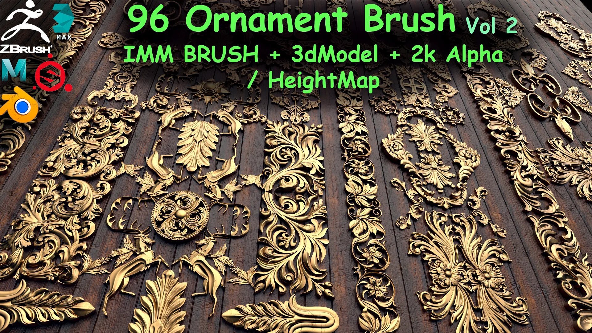 Fred's 96 Ornament Brush & Kitbash Vol 2