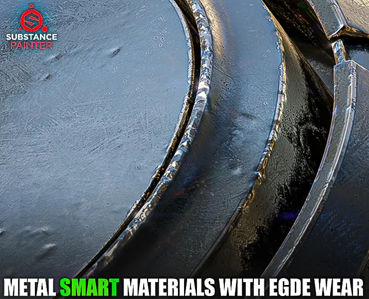 Metal Smart Materials with Edge Wear (Substance Painter)