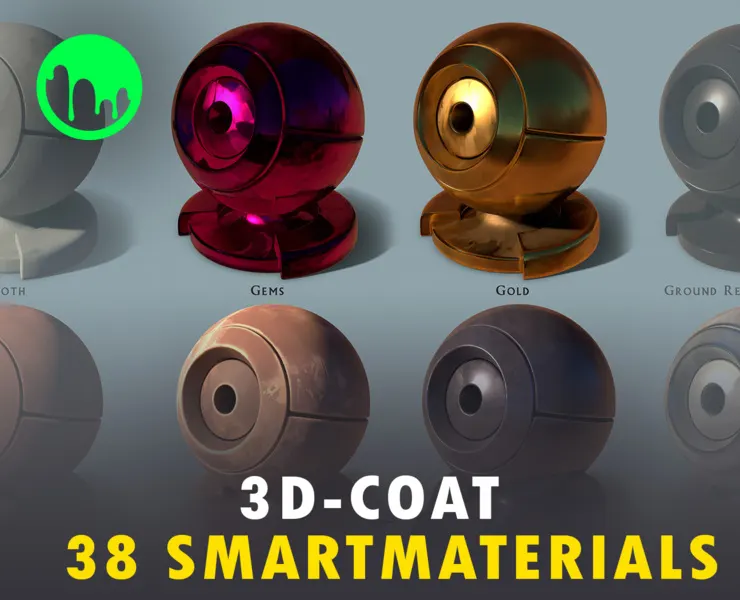 3D-Coat - 38 Stylised PBR Smart Materials