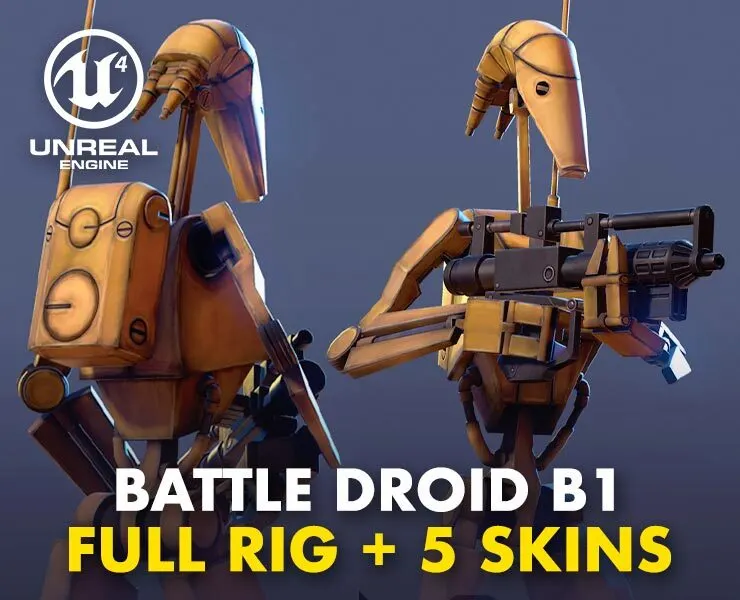 Battle Droid B1 - Full Rig + 5 Skins