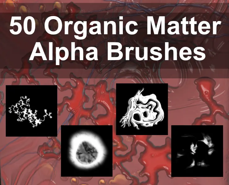 50 Alpha Brushes - Organic Matter