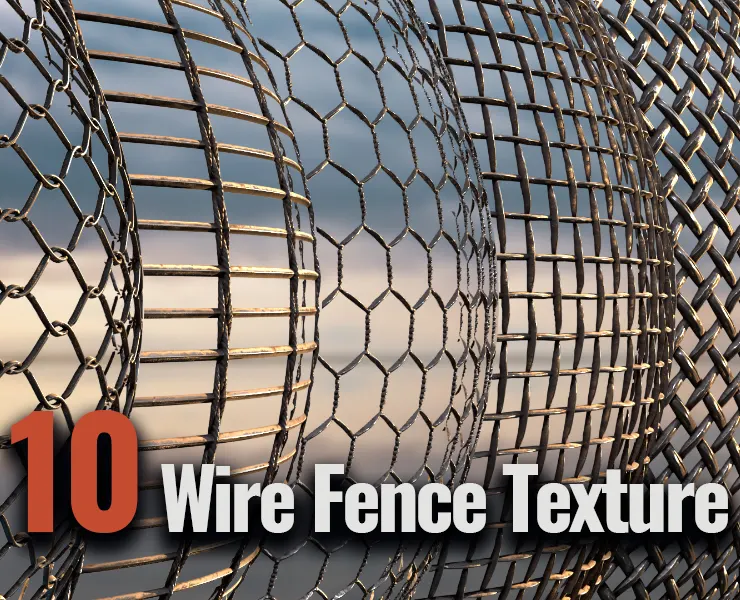 10 Wire Fence Textures + .SBSAR