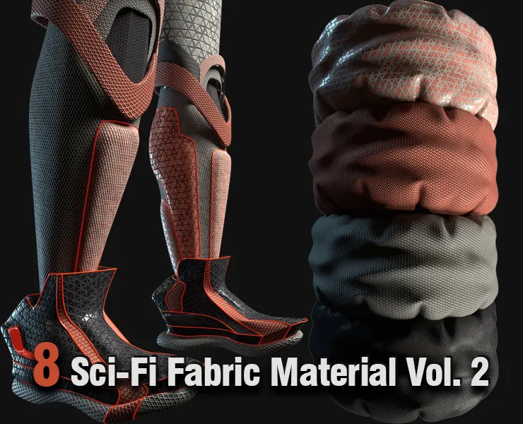 8 Sci-Fi Fabric Material Vol. 2