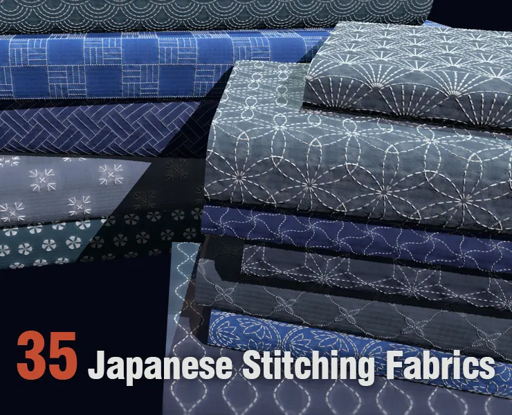 35 Japanese Stitching Fabrics