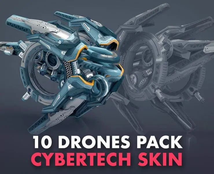 10 Drones Pack - Cybertech Skin