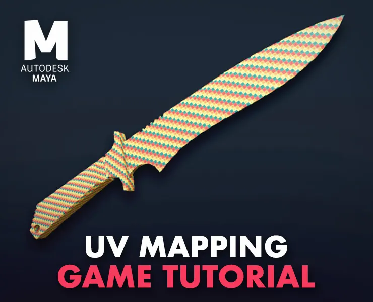 UV Mapping 3D Knife in Maya - Lowpoly Mobile Game Tutorial