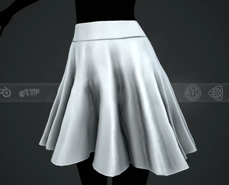 Female White Skirt Style 1