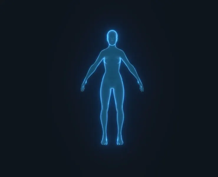 Human Hologram Female 3D Model