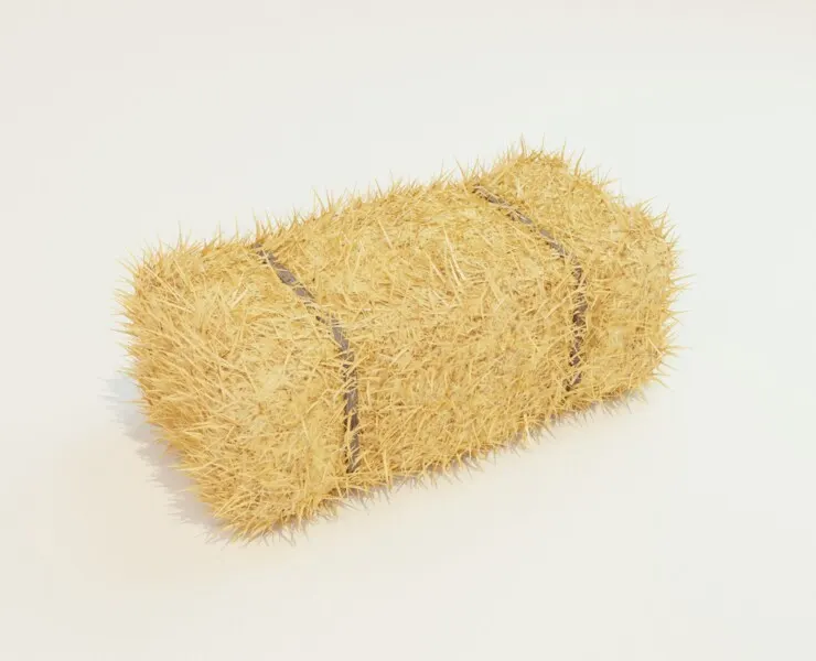 Hay Bale Square 3D Model