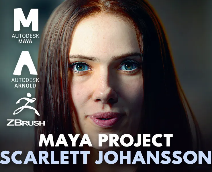 Scarlett Johansson MAYA PROJECT