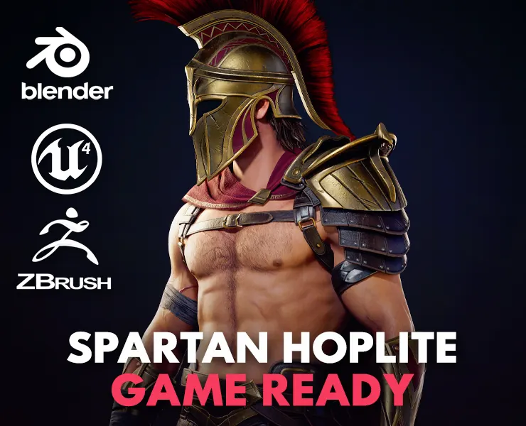 Spartan Hoplite - Game Ready