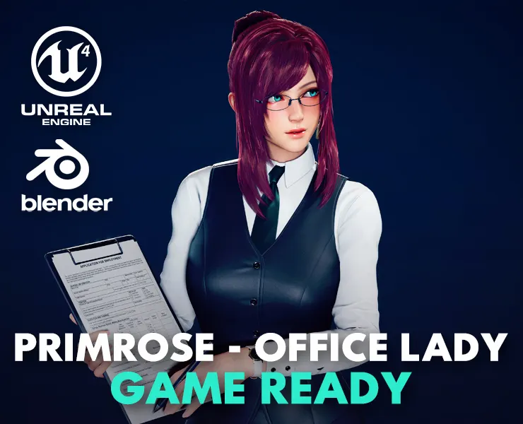 Primrose Office Lady - Game Ready