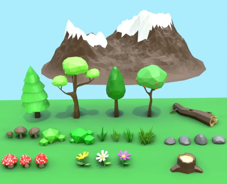 Low Poly Nature Assets