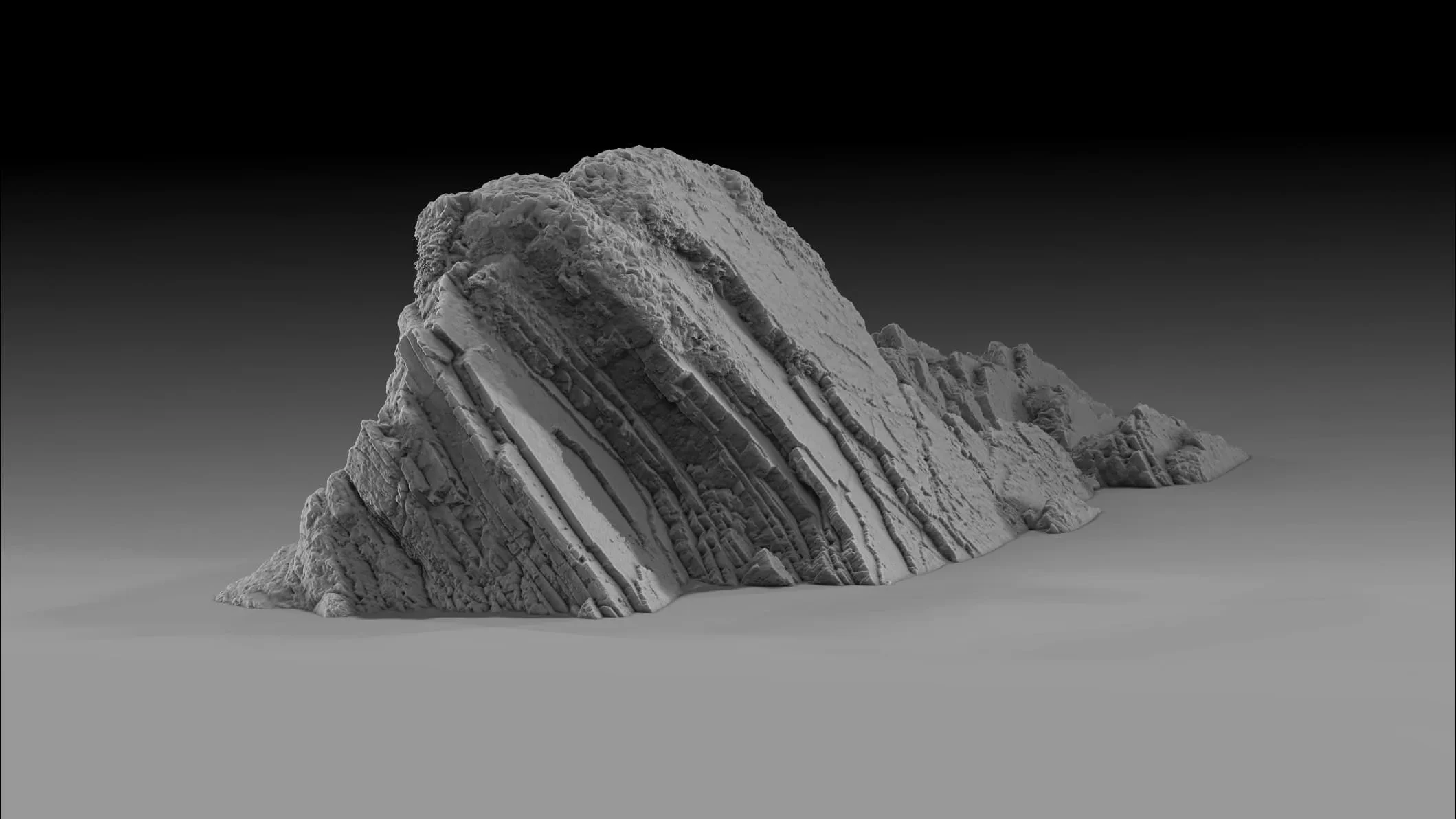 3D Asset Photoscan Coastal Cliff FlippedNormals