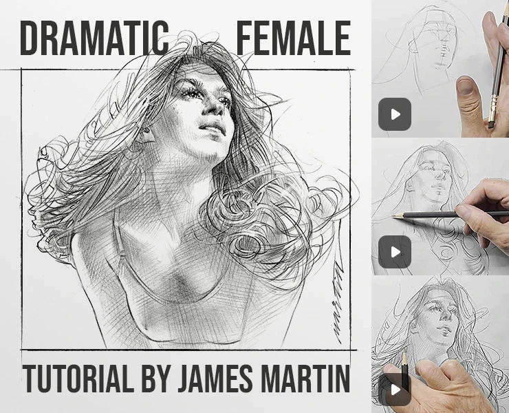 Dramatic Female -  Head and Hair Tutorial by James Martin