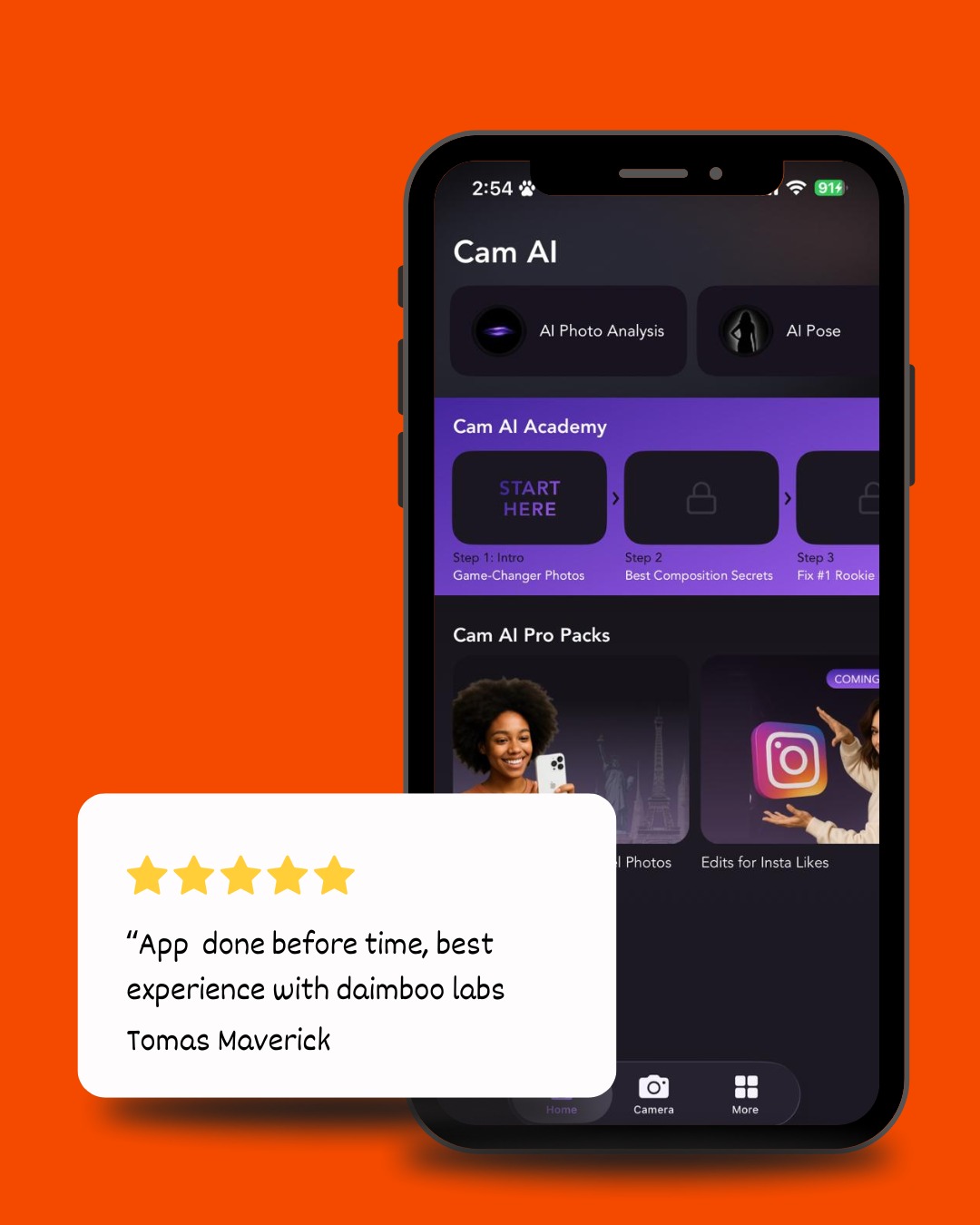 Cam AI – Mobile App Development, AI Pose & Full App Delivery