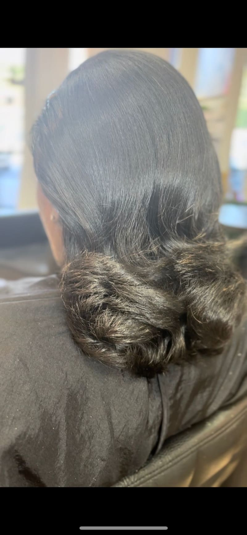 Silk Press with Bun