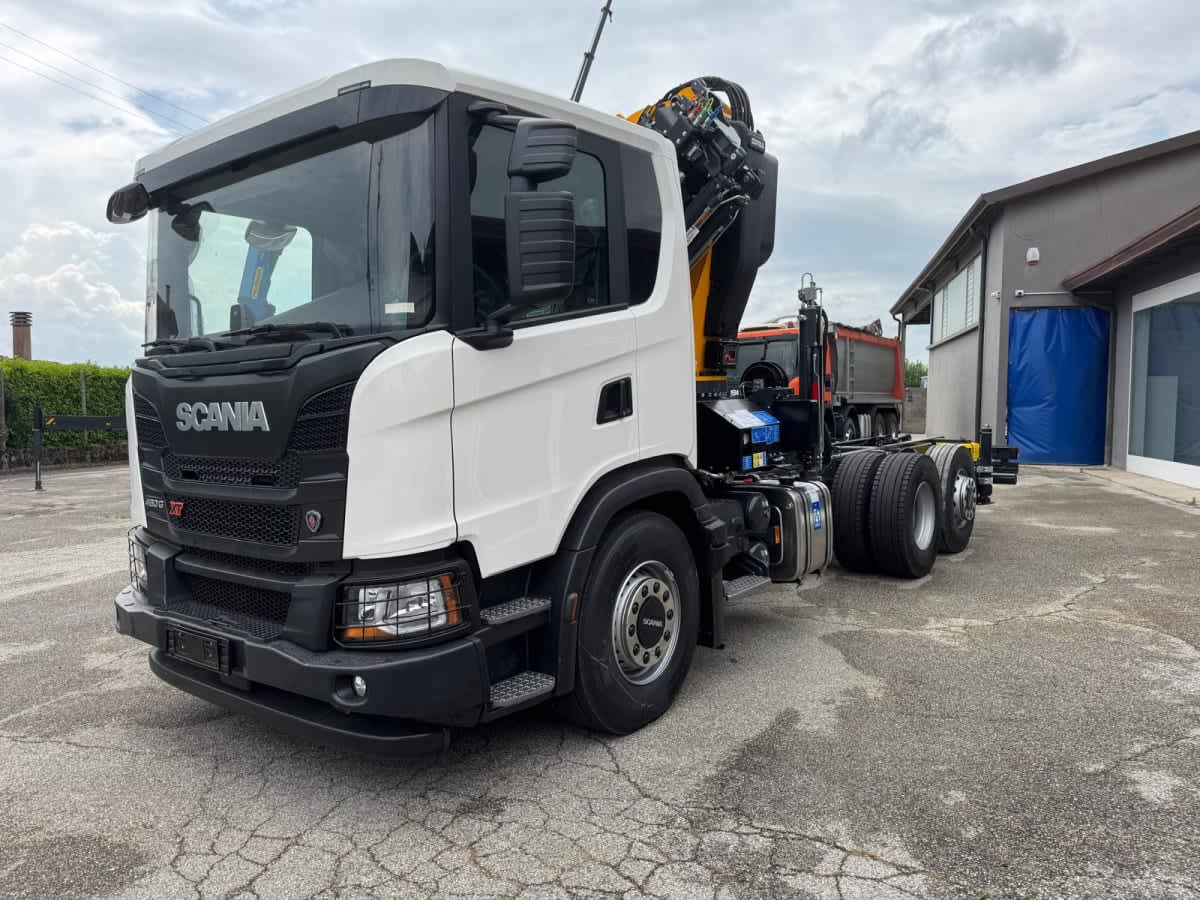 NUOVO SCANIA G 460 CON NUOVO ALLESTIMENTO GRU E CASSONE RIBALTABILE EURO 6