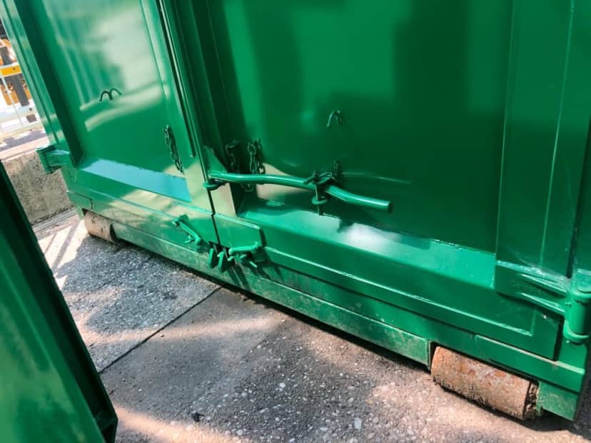 CONTAINER SCARRABILE NUOVO PER MATERIALI INGOMBRANTI A CIELO APERTO CON 2 PORTE — foto 7 di 9