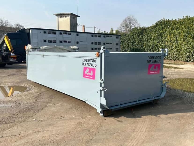 CONTAINER NUOVO PER INERTI PER ASFALTO COIBENTATO CON TELO IGNIFUGO COPRI SCOPRI — foto 3 di 9