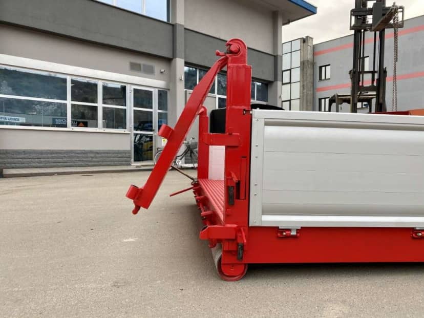 CONTAINER SCARRABILE NUOVO A PIANALE PARTICOLARE CON SPONDE IN TR5 RINFORZATE — foto 8 di 10