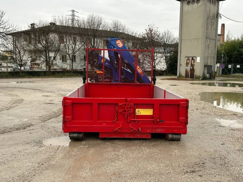 CONTAINER SCARRABILE NUOVO A PIANALE CON SPONDE IN TR5 CON GRU PM — foto 4 di 9