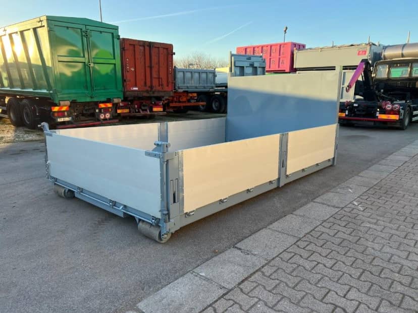 CONTAINER SCARRABILE NUOVO A PIANALE CON SPONDE IN TR1 — foto 3 di 9