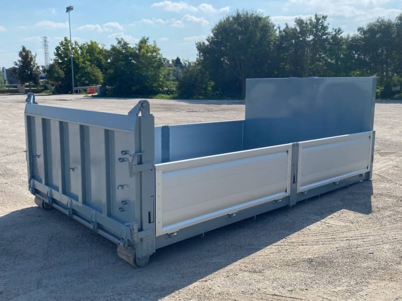CONTAINER A PIANANLE NUOVO CON SPONDE IN TR5 E PIANTONI REMOVIBILI IN FERRO — foto 5 di 10