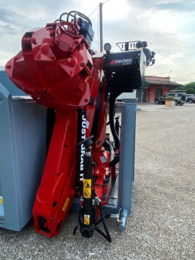 CONTAINER NUOVO SCARRABILE A CIELO APERTO PER INGOMBRANTI CON GRU E POLIPO — foto 5 di 9