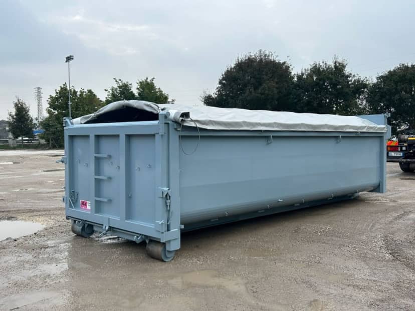 CONTAINER NUOVO SCARRABILE PER INERTI CON COPRI SCOPRI VASCA DA ROCCIA — foto 7 di 8