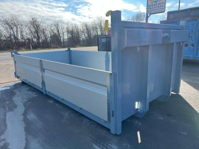 CONTAINER SCARRABILE NUOVO A PIANALE CON SPONDE IN TR1 RINFORZATO — foto 2 di 10