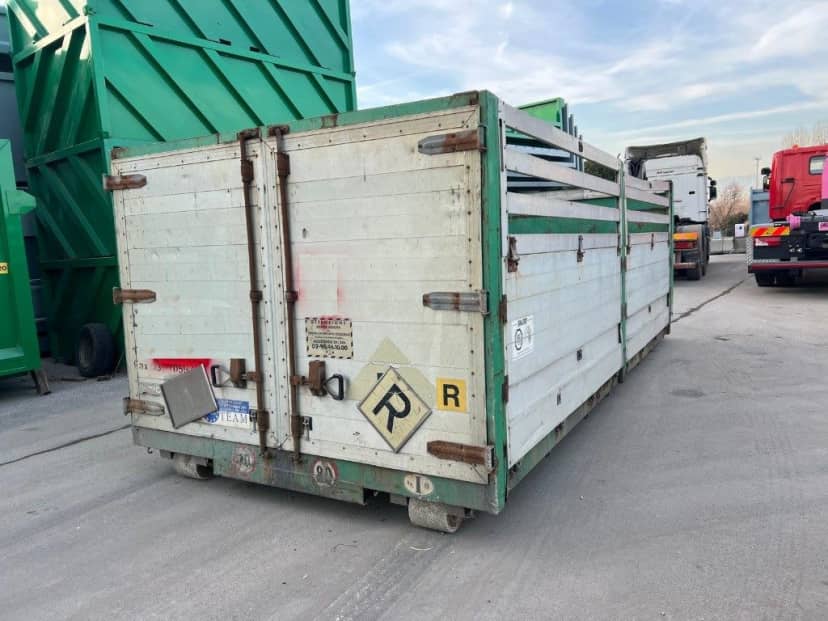 CONTAINER SCARRABILE USATO A PIANALE CON SPONDE E SOVRASPONDE — foto 3 di 6