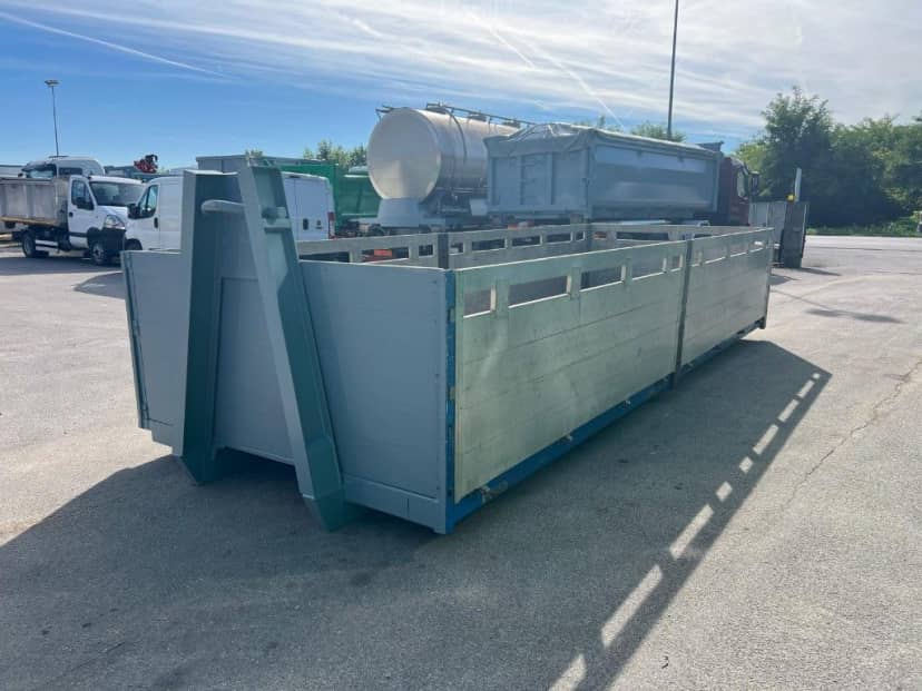 CONTAINER SCARRABILE USATO A PIANALE CON SPONDE — foto 1 di 6