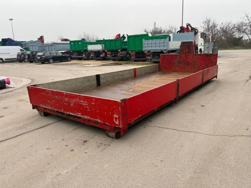 CONTAINER SCARRABILE USATO A PIANALE CON SPONDE — foto 3 di 8