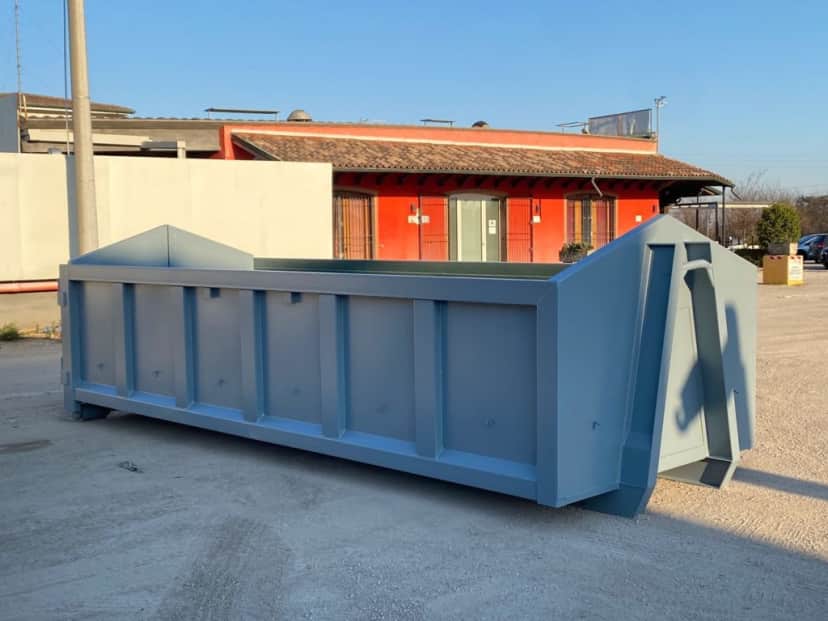 CONTAINER SCARRABILE NUOVO PER INERTI CON FONDO IN APPOGGIO E APERTURA POSTERIOR — foto 7 di 8