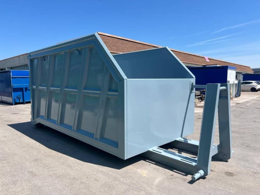 CONTAINER SCARRABILE NUOVO A CIELO APERTO PER INGOMBRANTI CON SVASO IN HARDOX — foto 3 di 7