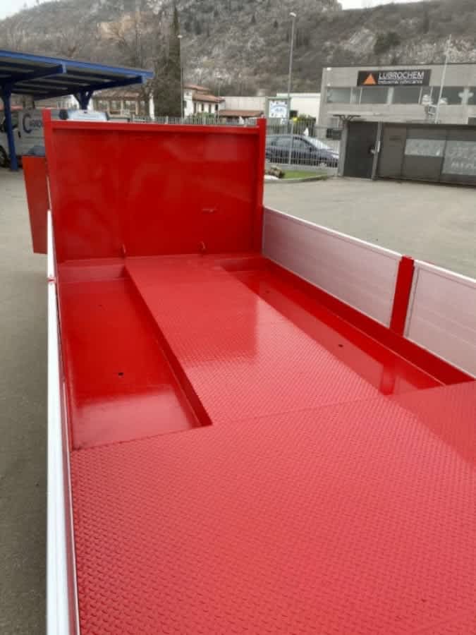 CONTAINER SCARRABILE NUOVO A PIANALE PARTICOLARE CON SPONDE IN TR5 RINFORZATE — foto 10 di 10