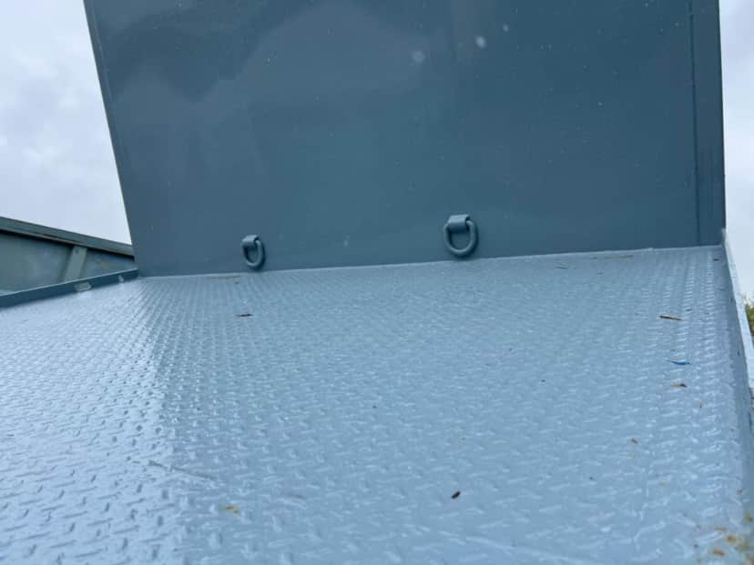 CONTAINER A PIANALE SENZA SPONDE CON CODA A ZERO PER CARICO MEZZI — foto 8 di 10