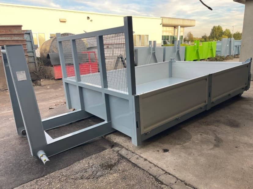 CONTAINER SCARRABILE NUOVO A PIANALE CON SPONDE IN TR5 E SPAZIO · 5,2 m · 8 m³ · Rif. 24-N-41