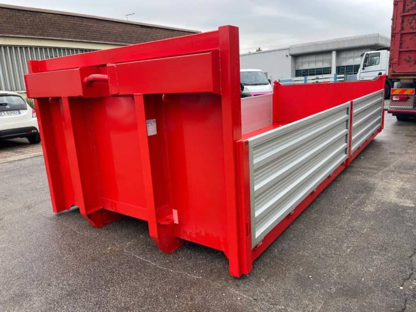 CONTAINER SCARRABILE NUOVO A PIANALE CON DUE SPONDE PER LATO IN · 6,2 m · 12 m³ · Rif. 24-N-37