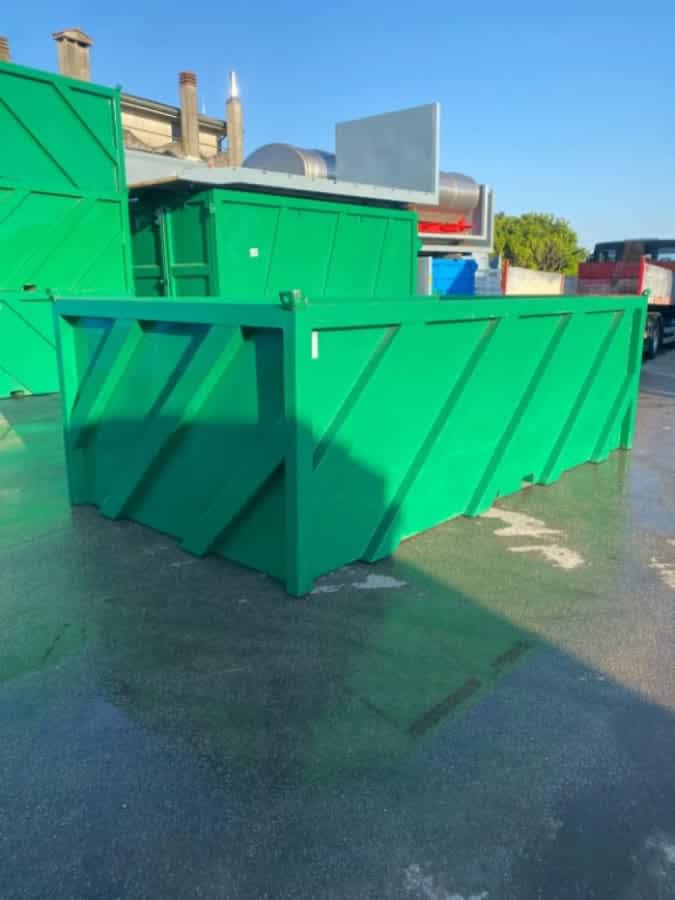 CONTENITORE ERMETICO A CIELO APERTO CON FODERI PER MULETTO · 4,1 m · 10 m³ · Rif. 25-N-03 — foto 6 di 6
