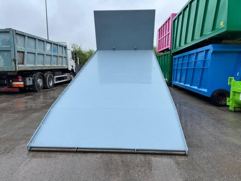 CONTAINER A PIANALE SENZA SPONDE CON CODA A ZERO PER CARICO MEZZI · 7,2 m · Rif. 22-N-62 — foto 6 di 16