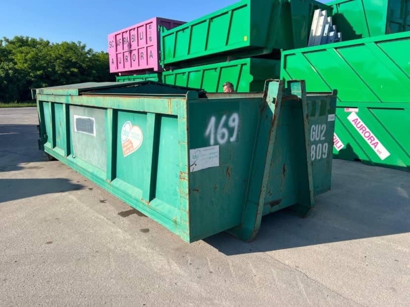 CONTAINER SCARRABILE USATO CON DUE TETTI SCORREVOLI PER INERTI · 6,2 m · 18 m³ · Rif. 26-U-64 — foto 6 di 8