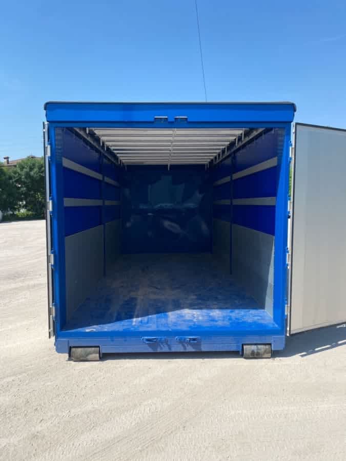 CONTAINER SCARRABILE NUOVO CENTINATO CON ALZA E ABBASSA IDRAULICO CON 4 · 6,2 m · Rif. 22-N-110 — foto 4 di 9