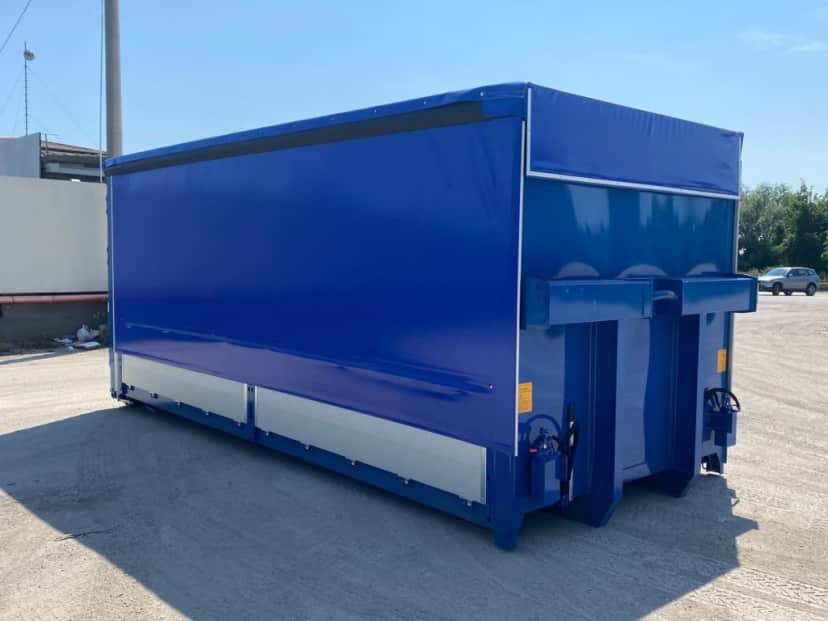 CONTAINER SCARRABILE NUOVO CENTINATO CON ALZA E ABBASSA IDRAULICO CON 4 · 6,2 m · Rif. 22-N-110 — foto 8 di 9
