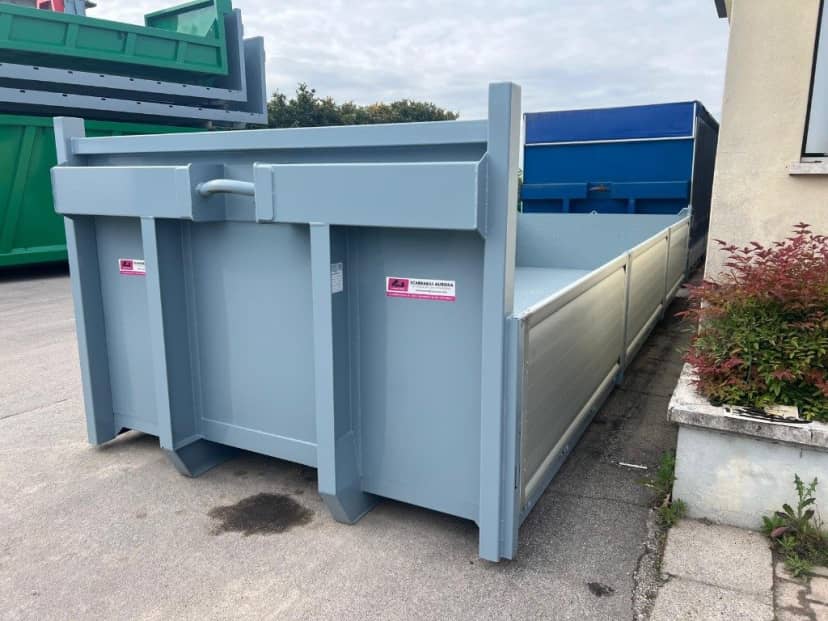 CONTAINER SCARRABILE NUOVO A PIANALE CON SPONDE IN TR5 · 7 m · 14 m³ · Rif. 26-N-06 — foto 2 di 7