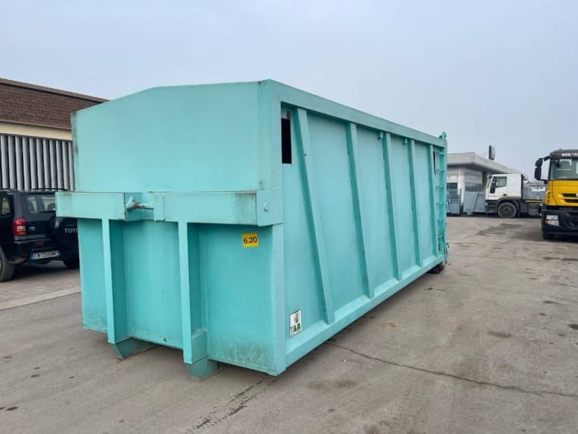 CONTAINER NUOVO SCARRABILE CON TETTO FISSO PER SEGATURA STAGNO · 6 m · 33 m³ · Rif. 23-N-09