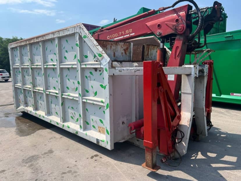 CONTAINER SCARRABILE USATO A CIELO APERTO PER INGOMBRANTI CON GRU · 6,1 m · 26 m³ · Rif. 26-U-80