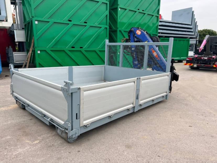 CONTAINER SCARRABILE A CIELO APERTO A PIANALE CON SPONDE IN TR5 E · 4,2 m · 6 m³ · Rif. 25-N-44 — foto 2 di 5